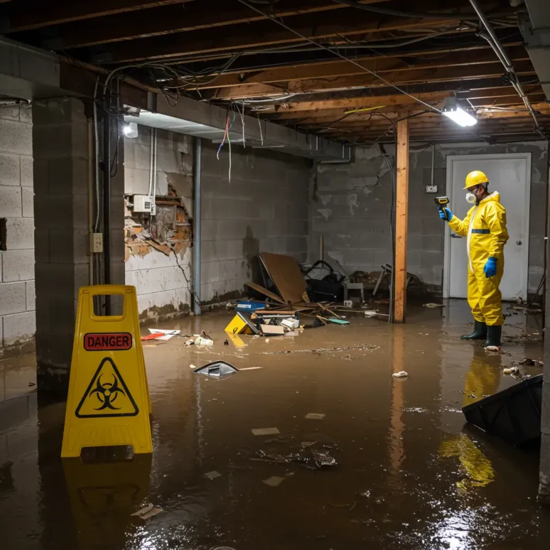 Flooded Basement Electrical Hazard in Arthur, NE Property